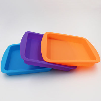 Molde durable Pan Anti Falling Multicolor de la torta del silicón del cuadrado