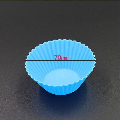 Tazas inodoras del mollete del silicón de ROHS, cajas reutilizables de la magdalena del silicón