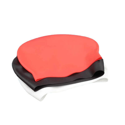 Suministros de caucho de silicona a prueba de agua Gorro de natación Suave multicolor
