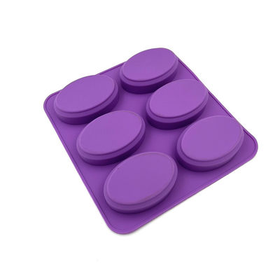 Color púrpura inodoro ligero del silicón del molde oval durable del jabón