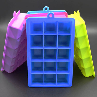 Bandeja de hielo inodoro flexible del silicón, molde libre del cubo de hielo del whisky de BPA