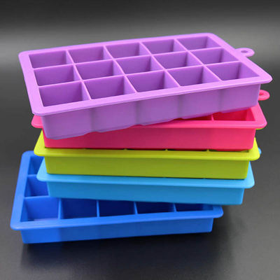 Bandeja de hielo inodoro flexible del silicón, molde libre del cubo de hielo del whisky de BPA