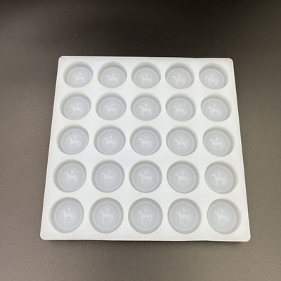 El molde redondo del caramelo del silicón del hielo bandejas reutilizables 25 diámetro 35m m de las cavidades