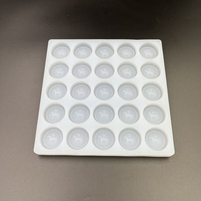El molde redondo del caramelo del silicón del hielo bandejas reutilizables 25 diámetro 35m m de las cavidades
