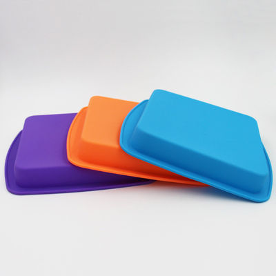 Molde durable Pan Anti Falling Multicolor de la torta del silicón del cuadrado