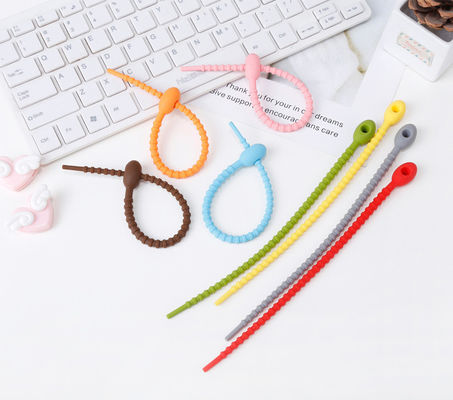 La goma de silicona Multiscene insípida suministra las bridas para cables para atar reutilizables