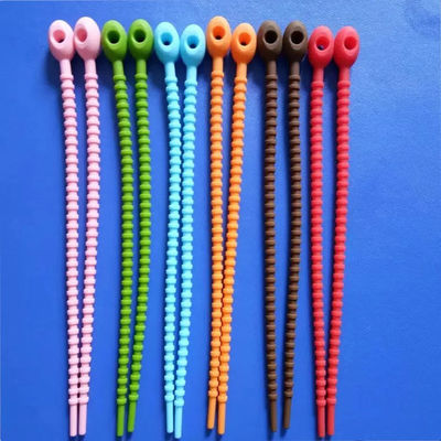 La goma de silicona Multiscene insípida suministra las bridas para cables para atar reutilizables