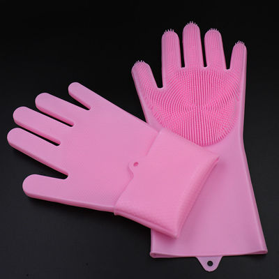 guantes multicolores del lavado del plato del silicón de la cocina, guantes amistosos de la mano del silicón de Eco