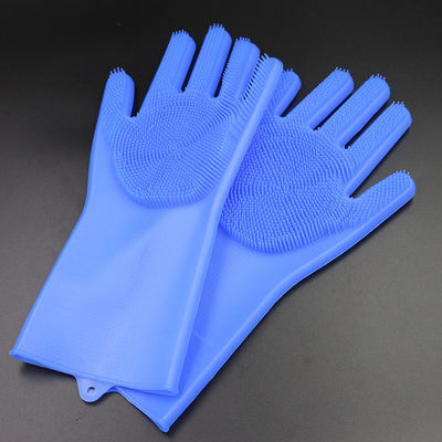 guantes multicolores del lavado del plato del silicón de la cocina, guantes amistosos de la mano del silicón de Eco