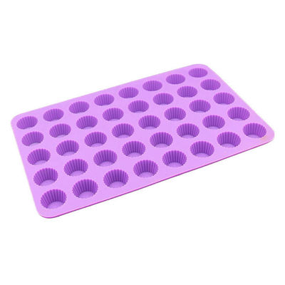 Palillo a prueba de calor de 40 cavidades del silicón del molde reutilizable de la torta no