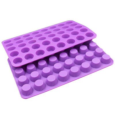 Palillo a prueba de calor de 40 cavidades del silicón del molde reutilizable de la torta no
